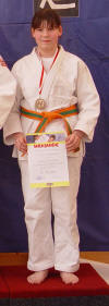 Bronze-Gewinnerin der Hessischen Einzelmeisterschaft U13 w 2010 +52 kg: Natascha Ronzheimer.