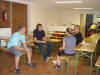 Frank, Thomas, Clarissa und Phillip planen den Nachtmarsch.
