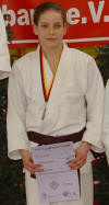 Bronze-Gewinnerin der Hessischen Kyu-Meisterschaften U17w 2012 -52 kg: Marie Dinkel.